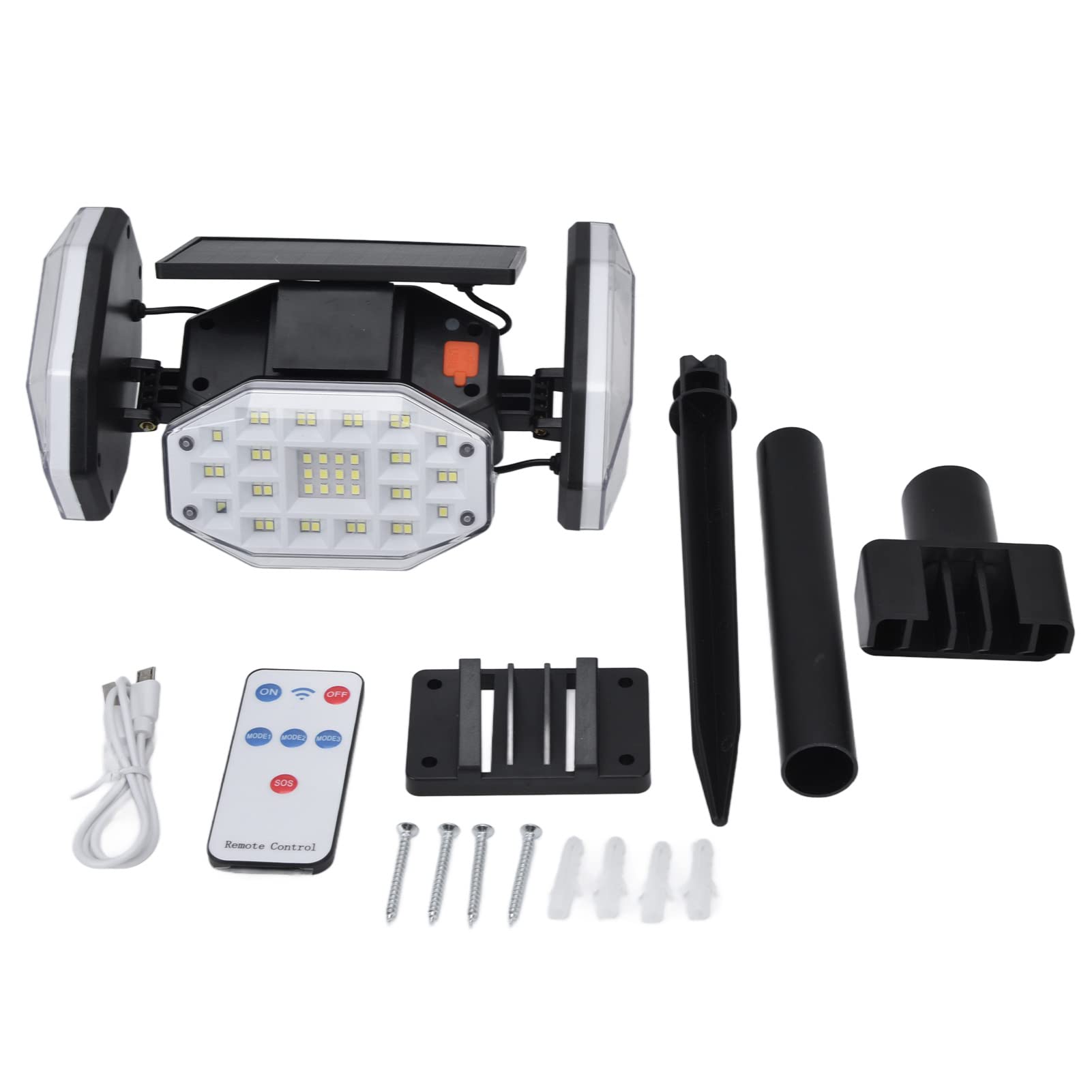 164 LED Solar Wall Lamp Outdoor - IP65 Waterproof Solar Garden Light 2000LM High Brightness - Wall Mounted Solar Lights for Patio, Garden, Pathway, Yard, and Driveway Lighting