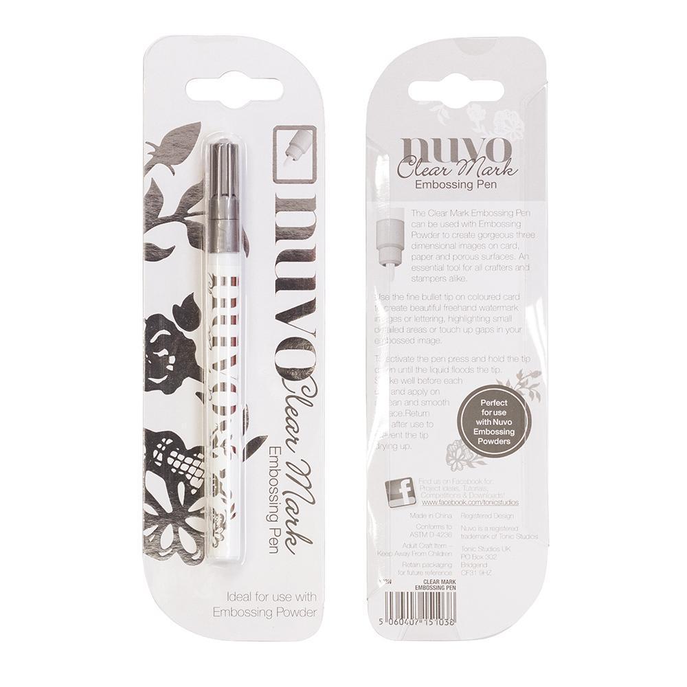 12-Pack Clear Embossing Marker Pens - 103n12 for Scrapbooking, Card Making & DIY Crafts