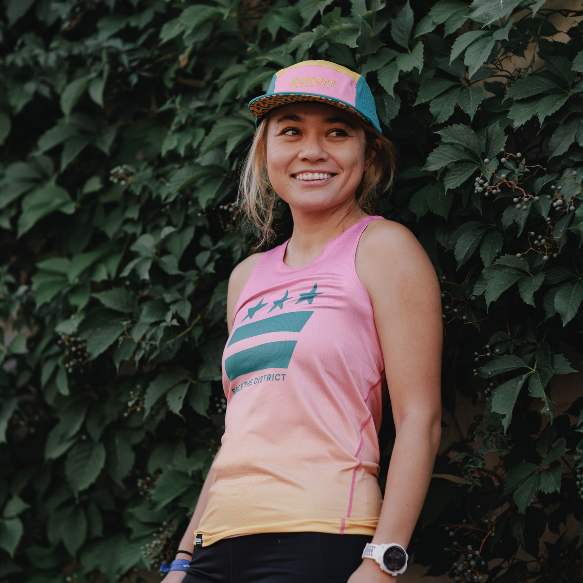 2:02 Women's Sunset DC Half Singlet - Lightweight Running Tank Top for Women - Breathable Athletic Workout Shirt - Perfect for Jogging, Gym & Outdoor Sports
