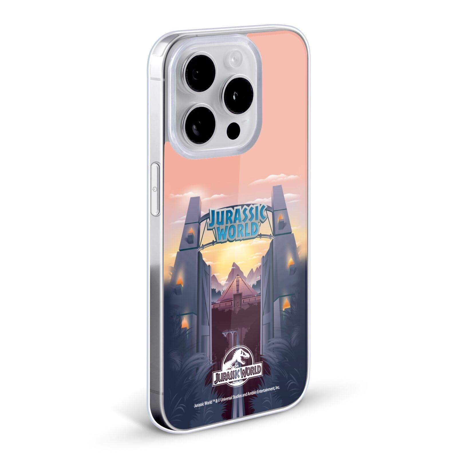 Jurassic World Park's Gate iPhone 11 Pro Max Case - Officially Licensed Dinosaur Vector Art Soft Gel Cover for Apple Phone - Perfect for Fans, Gifts, and Everyday Protection