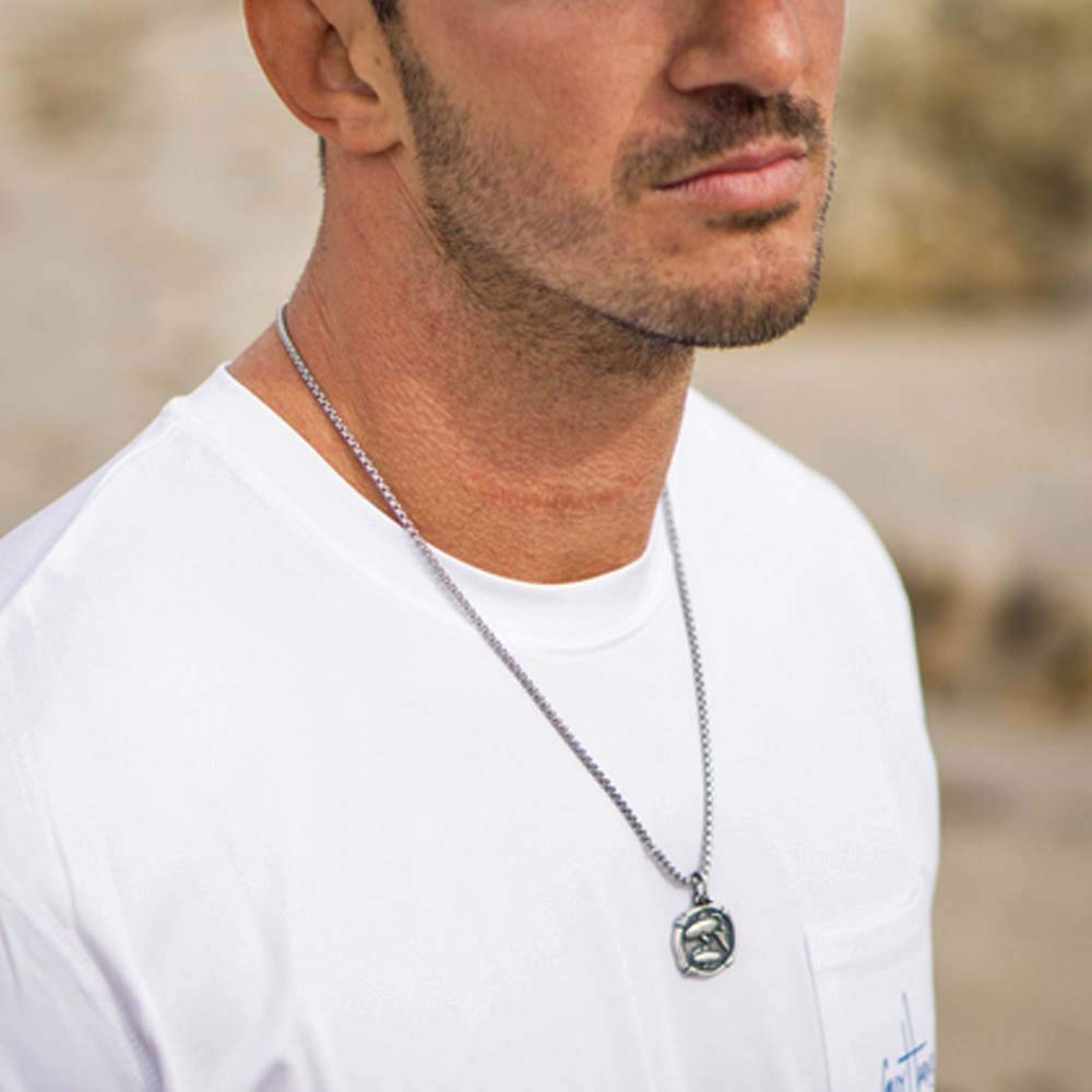 Sterling Silver Redfish and Trout Pendant Necklace - 24 Inch Adjustable Chain for Fishing Enthusiasts | Perfect Gift for Anglers, Fishermen, and Outdoor Lovers | Great for Fishing Trips, Beach Vacations, and Nature-Themed Jewelry Collections