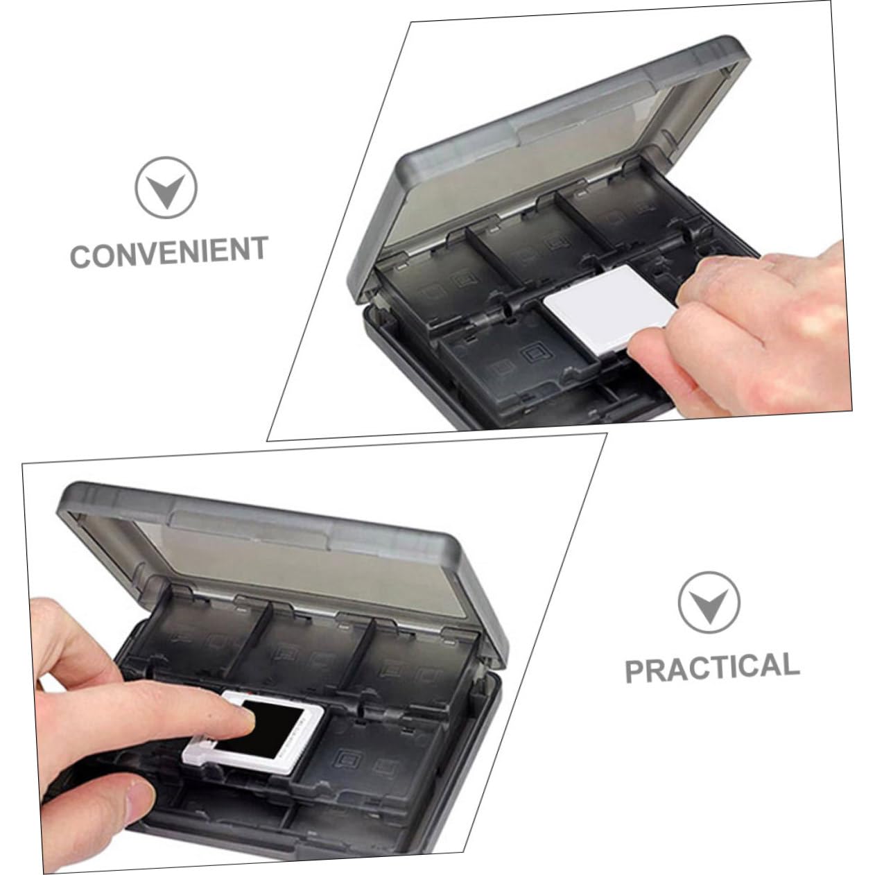 Totority Switch Game Card Holder - Lightweight PP Storage Box for Organizing Game Decks | Perfect for Travel & Home Use