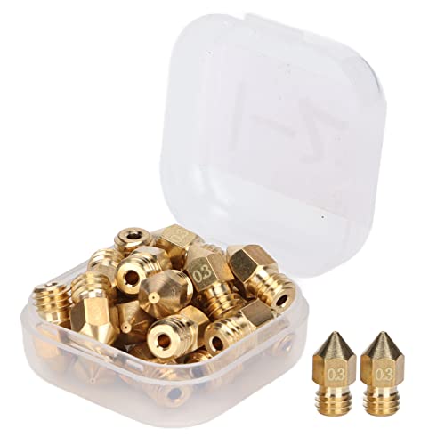 MK8 Brass Nozzle Kit - 20pcs for 3D Printers | PLA ABS Compatible | Easy Install for Smooth Printing