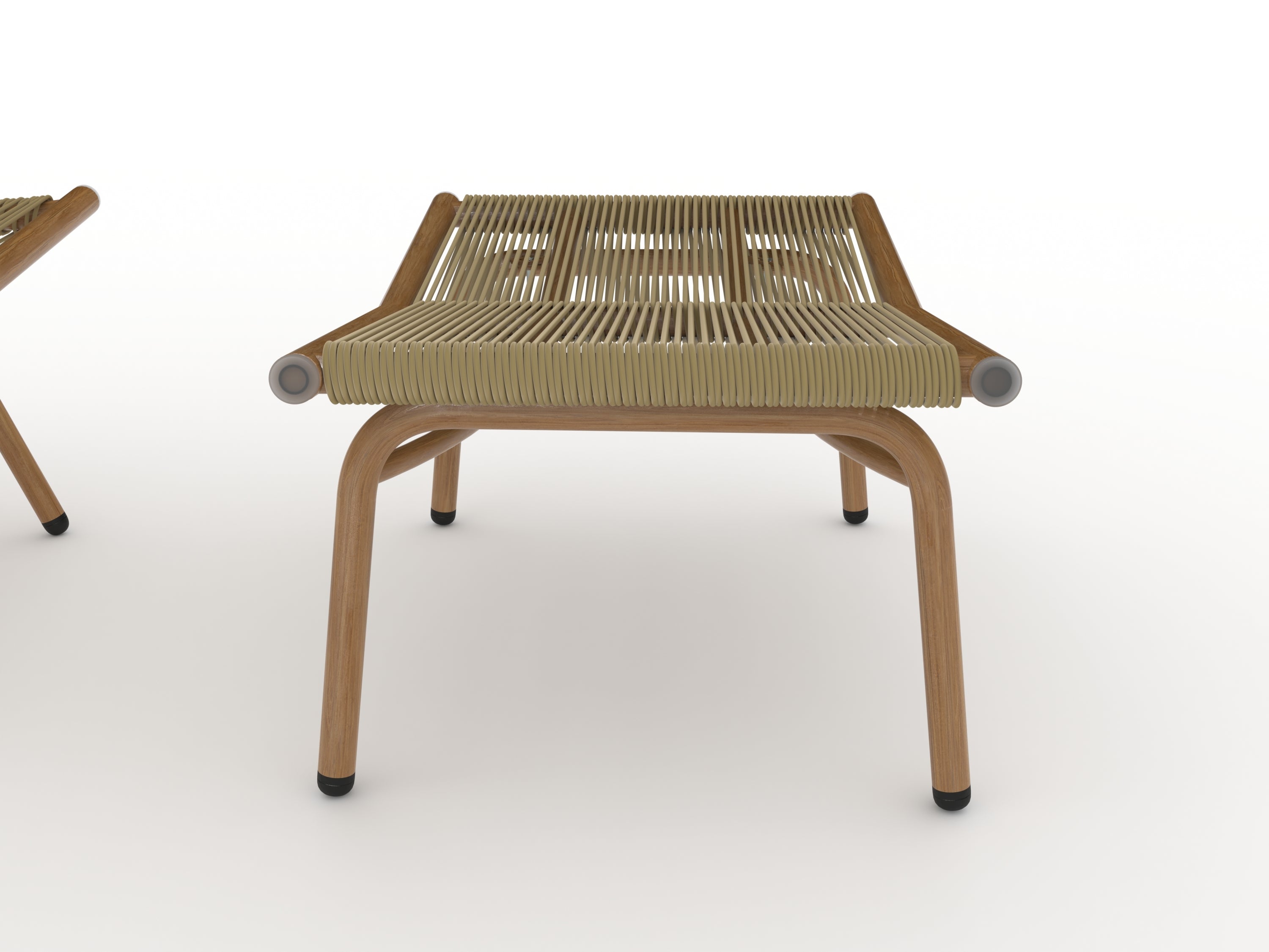 Wooden Chaise Lounge Chair with Side Table - Indoor & Outdoor Alloy Frame Recliner (380lbs Capacity) - Perfect for Camping, Gaming, Lunch Breaks, Garden Parties & Sunbathing