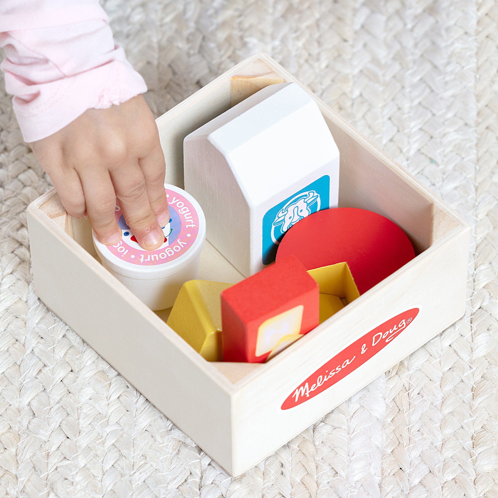 Wooden Food Groups Play Set - Dairy | Educational Toy for Kids | Pretend Play Kitchen Accessories for Toddlers & Preschoolers