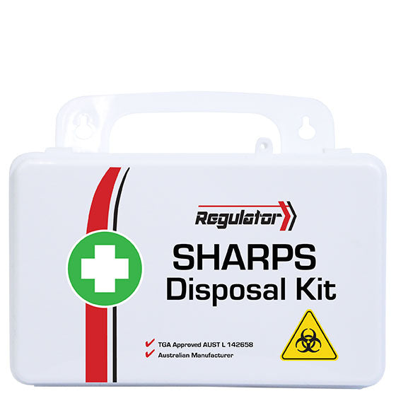 Regulator Sharps Kit - First Aid Module for Medical Emergencies & Safety | Portable Needle Disposal Solution for Clinics, Tattoo Shops & Home Use