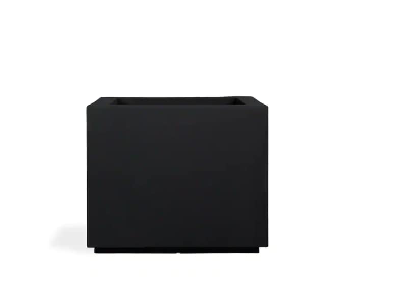 Black Square Planter Box - Modern Outdoor Garden Container for Plants, Flowers & Herbs | Perfect for Patio, Balcony & Home Decor
