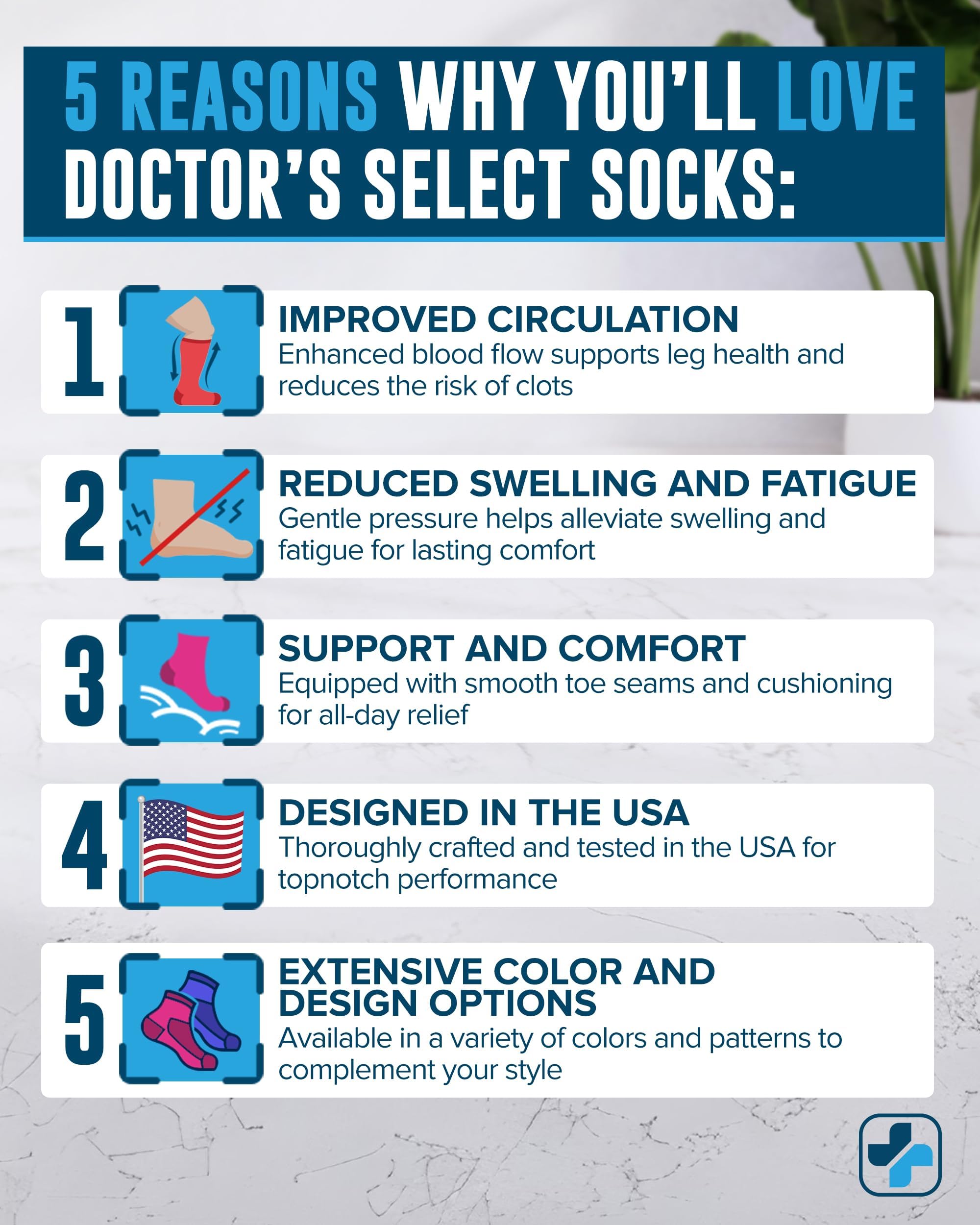 Doctor's Select 3 Pairs Plus Size Compression Socks - Wide Calf Bamboo Viscose Knee High Socks for Women & Men | Extra Support for Swelling, Varicose Veins & Circulation | Perfect for Nurses, Travel & Recovery
