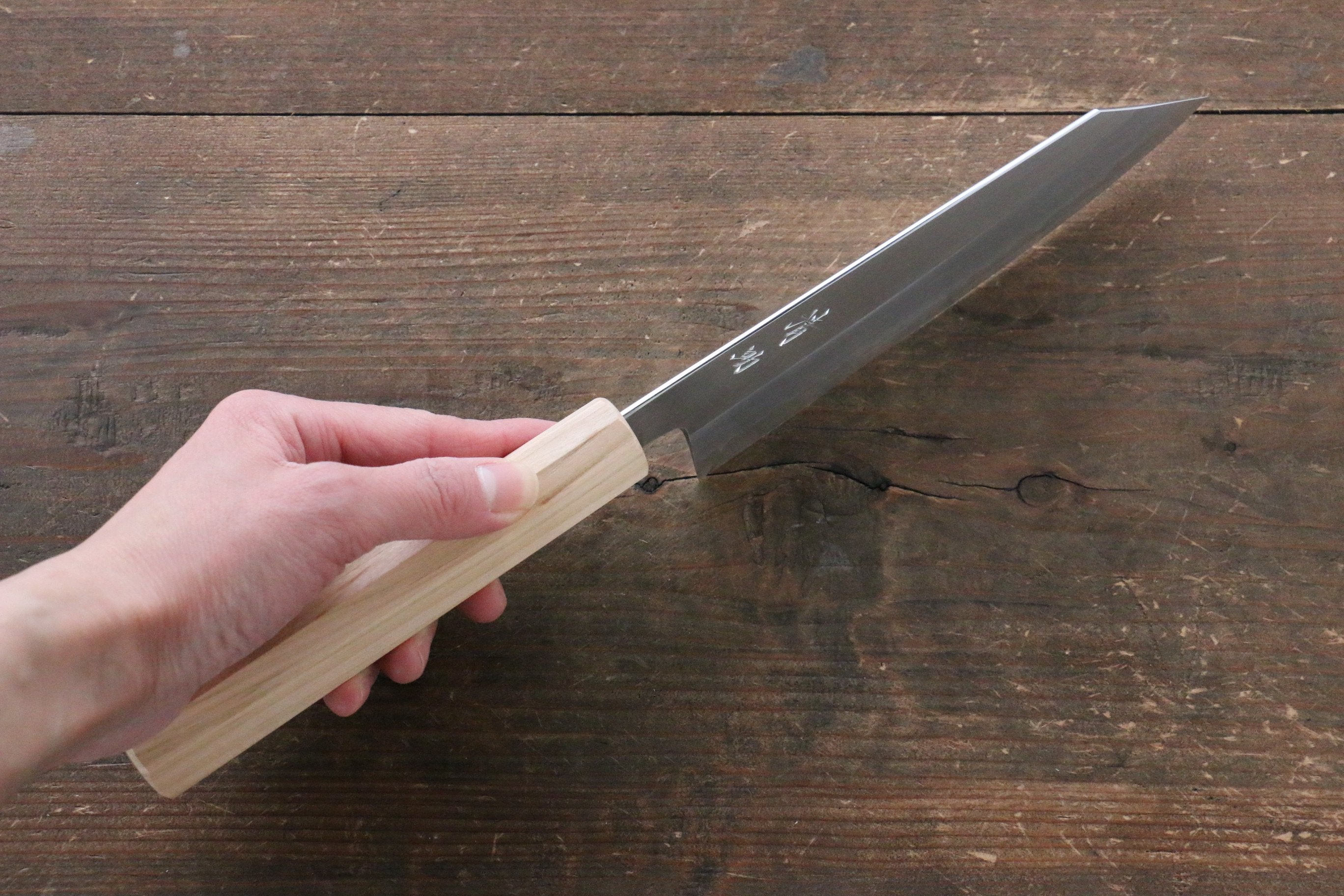 Premium Seisuke Silver Steel No.3 Bunka Knife 165mm with Cherry Wood Handle - Japanese Kitchen Knife for Slicing, Dicing & Precision Cooking