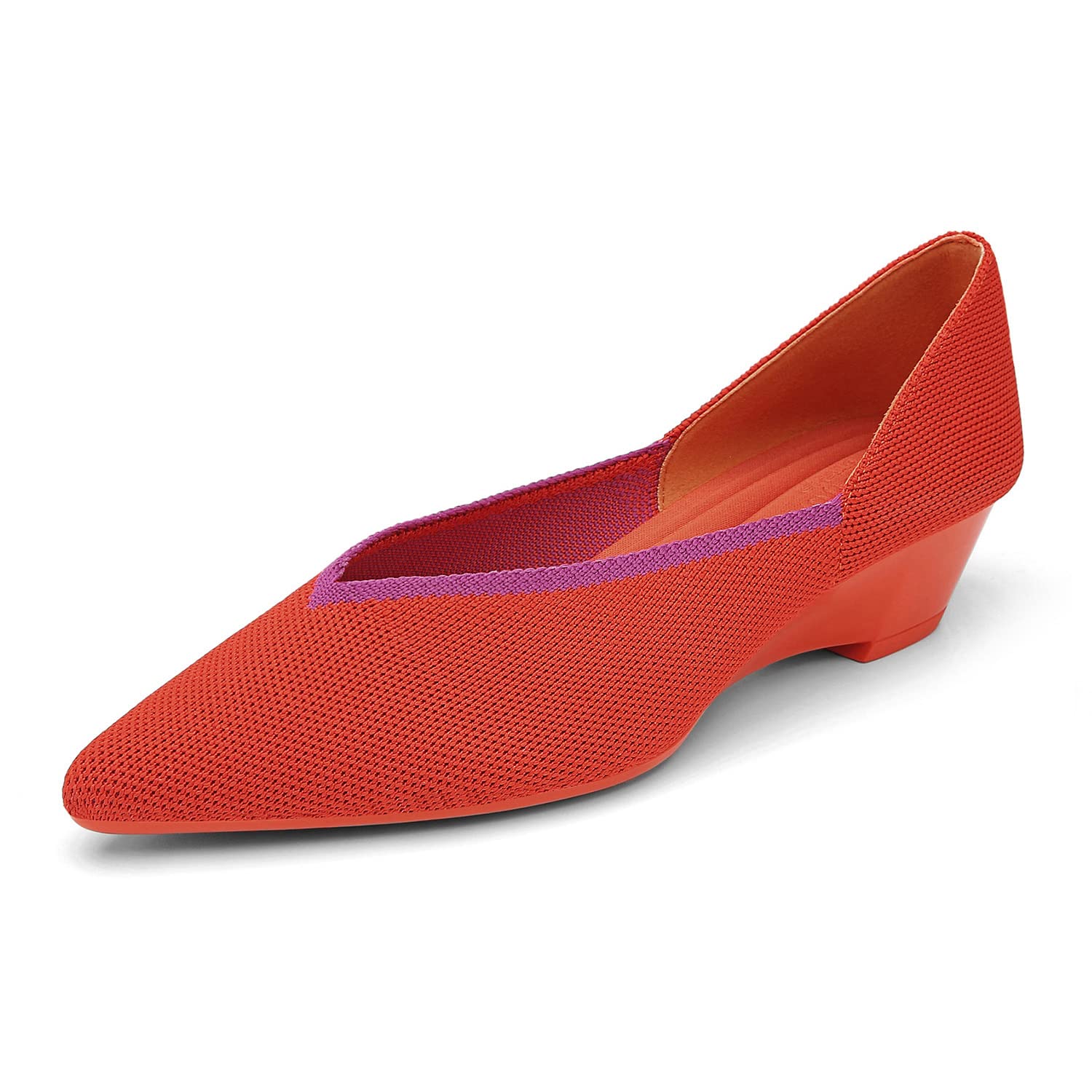 KBZone Women's Pointed Toe Pumps - Comfortable Low Heel Dress Shoes for Work, Office & Special Occasions | Fashionable Women's Heels for Professional & Evening Wear
