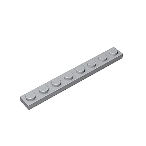 **Eske Kouri Gobricks GDS-506 1x8 Plate - 20 PCS Light Bluish Gray (071) - Compatible with Lego 3460 & Major Brick Brands - Building Blocks for DIY, MOC, and Technical Projects - Perfect for Model Construction, STEM Toys, and Creative Play**