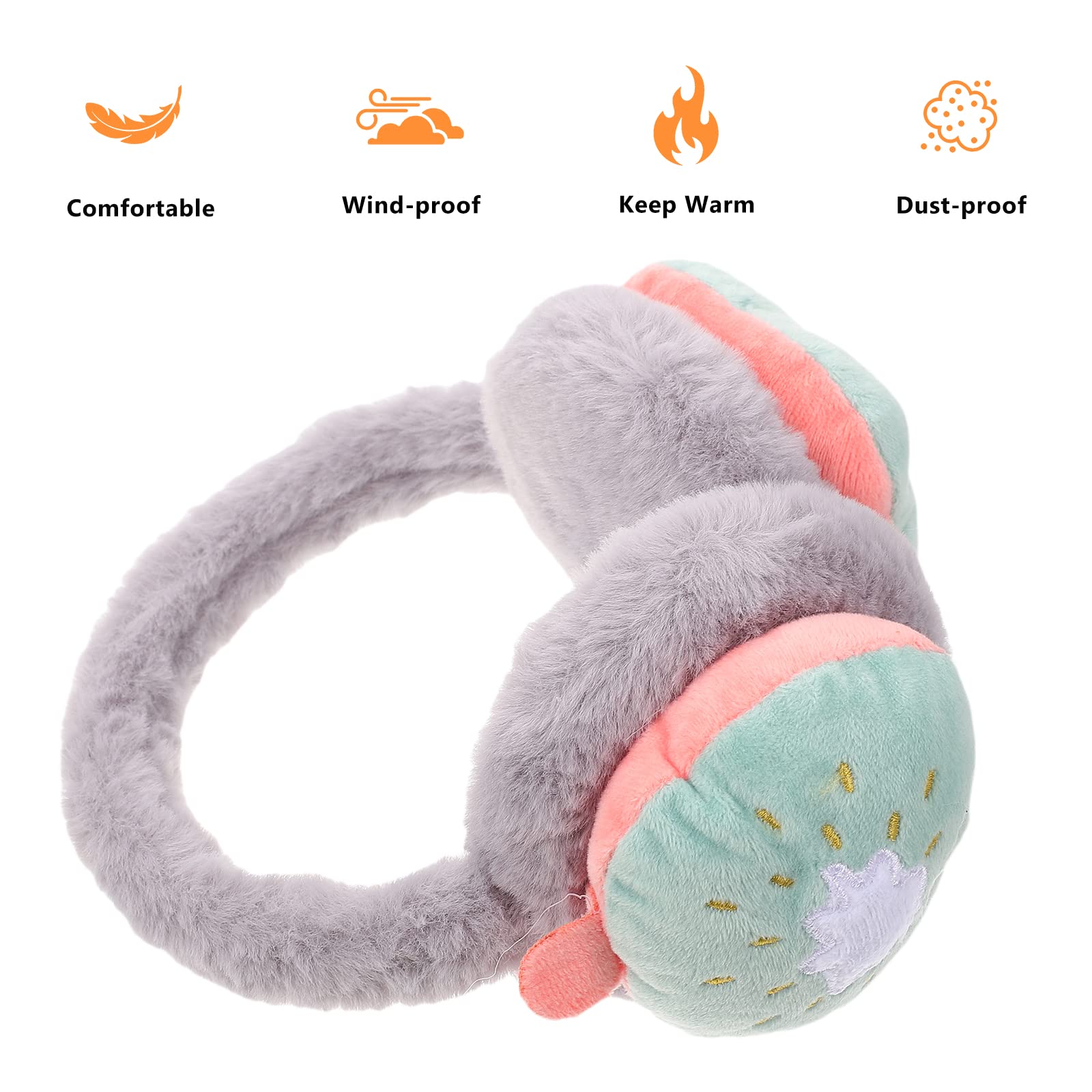 Heallily 2-Pack Plush Winter Ear Warmers for Women & Girls – Soft Fleece Earmuffs for Cold Weather, Outdoor Sports, and Daily Winter Use