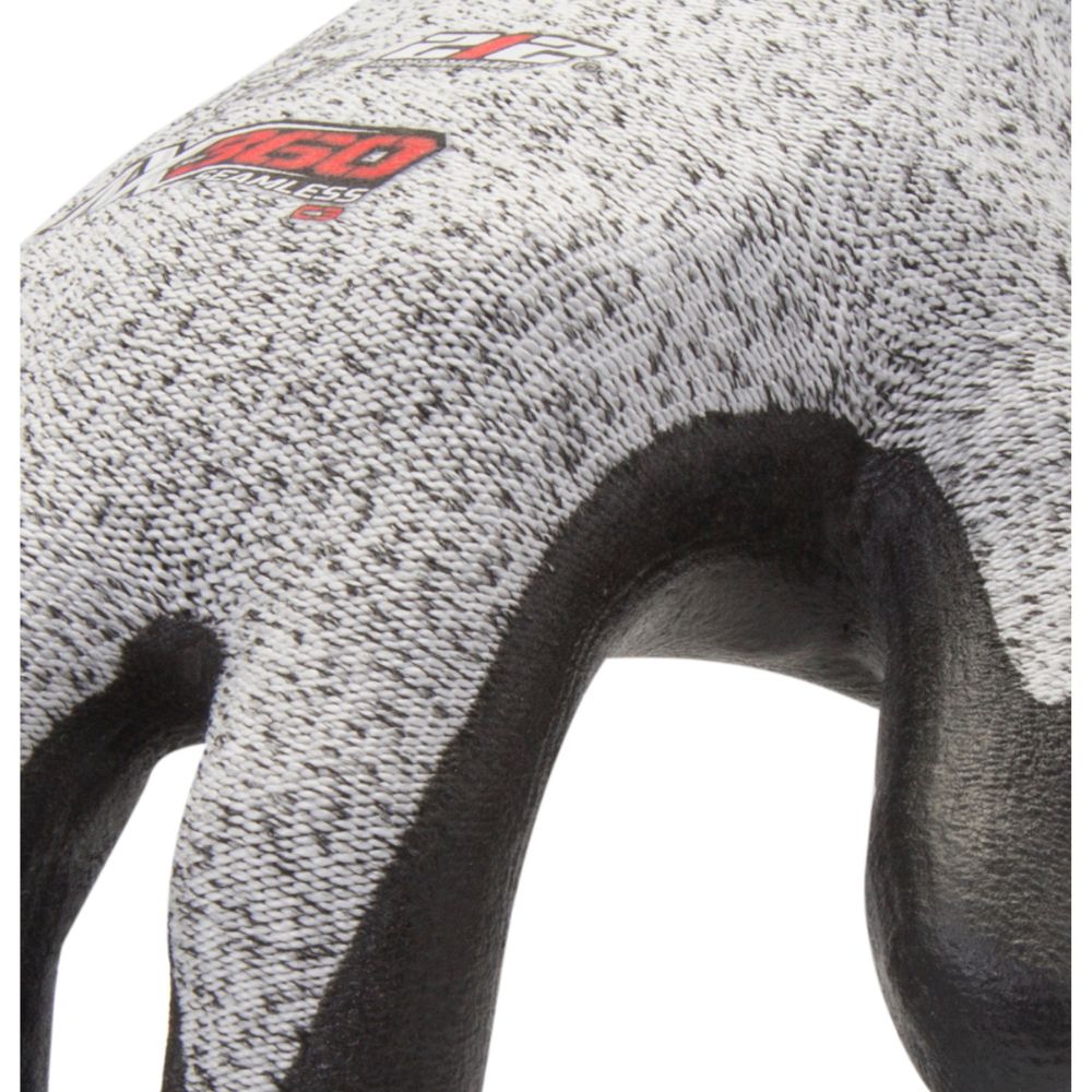 212 Performance AXC3 06 010PR AX360 Foam Nitrile Dipped Cut Resistant Gloves - EN Level 3, ANSI A2 Certified - Large Size (Gray/Black) - Ideal for Construction, Metalworking & Industrial Safety Work