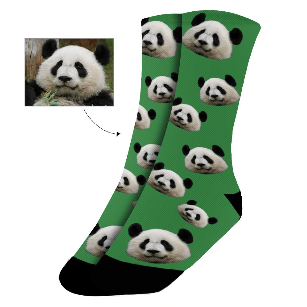 Custom Photo Socks with Dog Face - Personalized Funny Crew Socks for Men & Women | Unique Gift Idea for Pet Lovers, Couples & Christmas