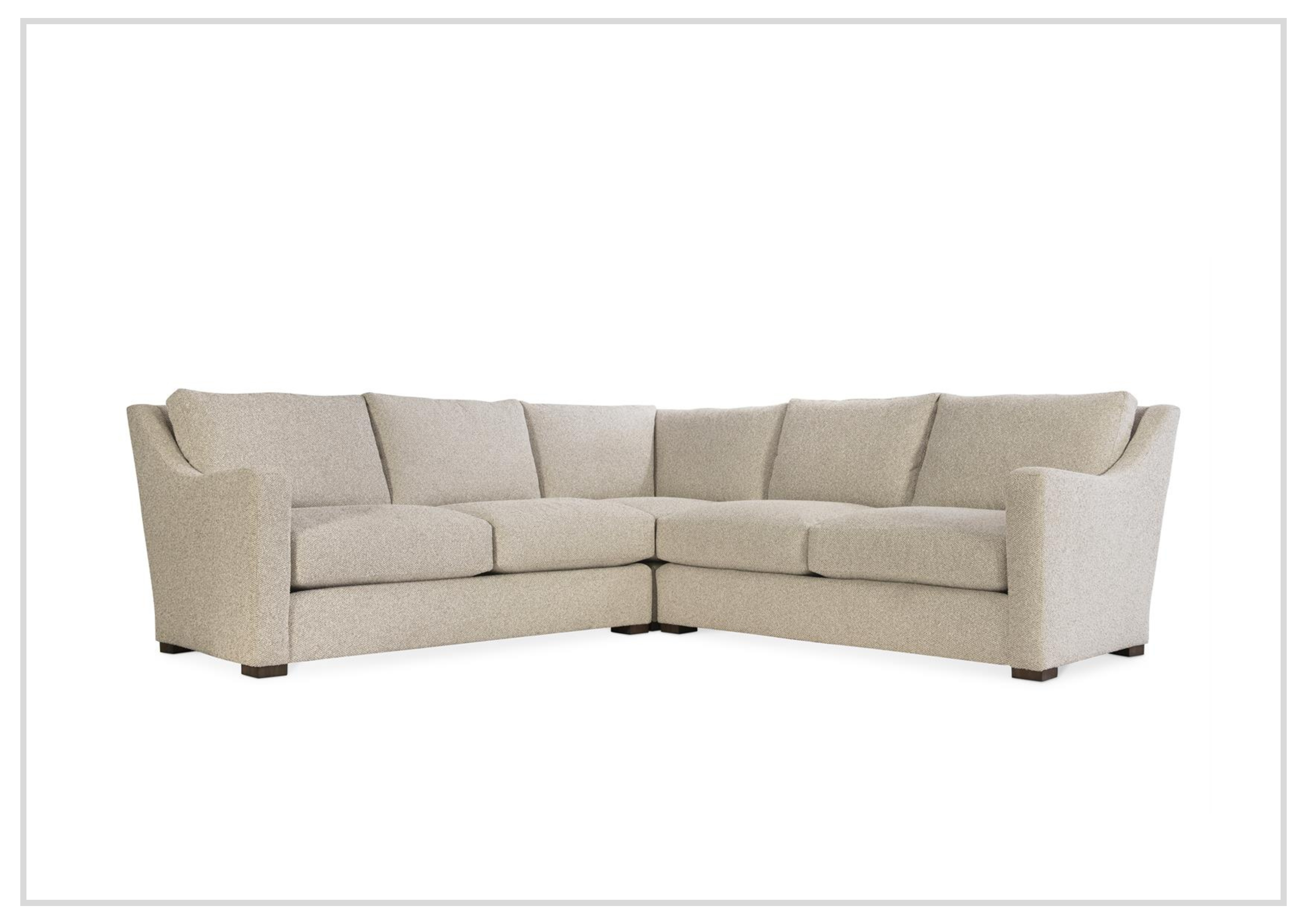 Bernhardt Ventura Beige Fabric Sectional Sofa - Modern Living Room Furniture for Comfortable Relaxation & Stylish Home Decor