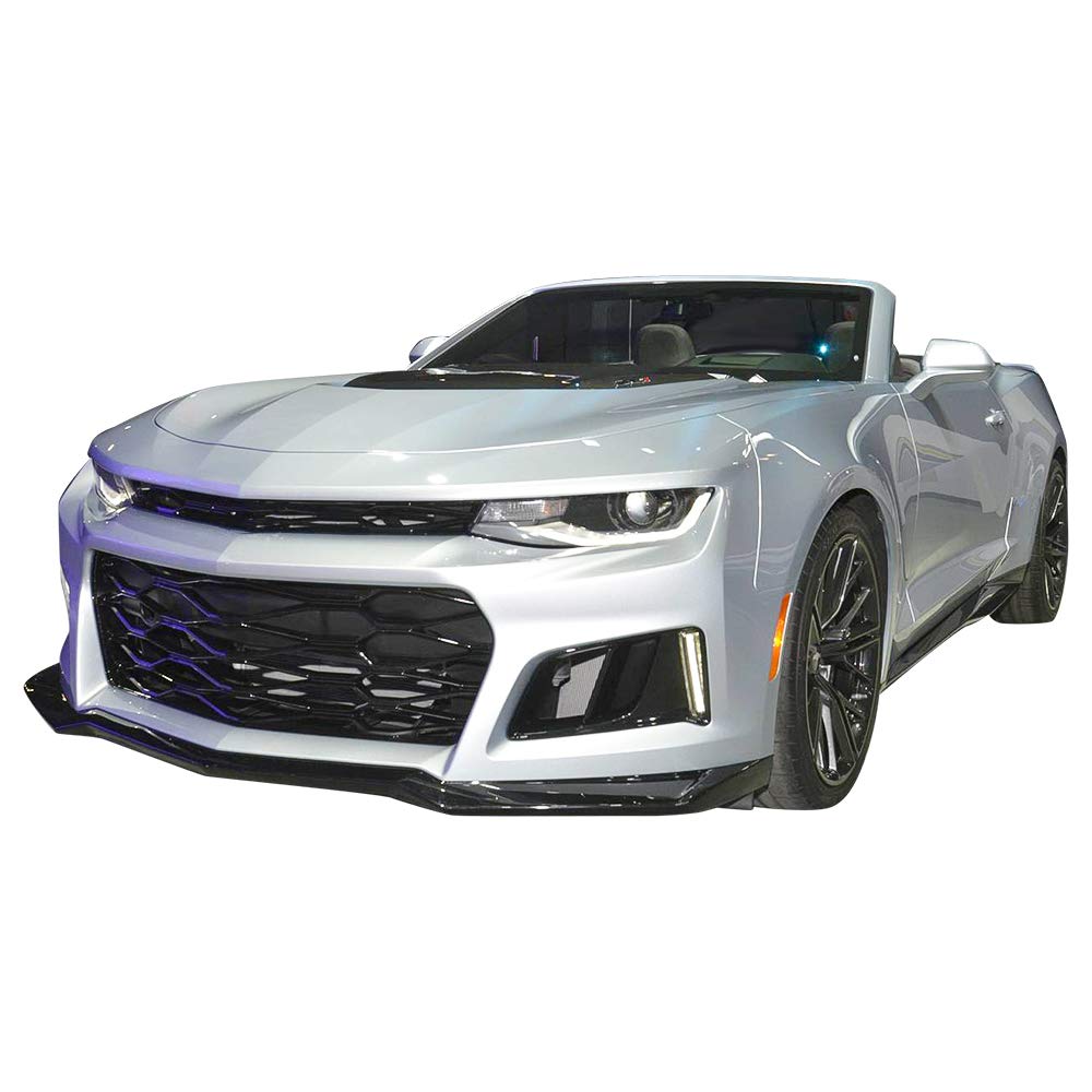 FREEMOTOR802 Glossy Black ABS Plastic ZL1 Style Front Upper Grille Compatible with 2016-2018 Chevy Camaro | Hood Grill Cover Replacement for Enhanced Style & Performance
