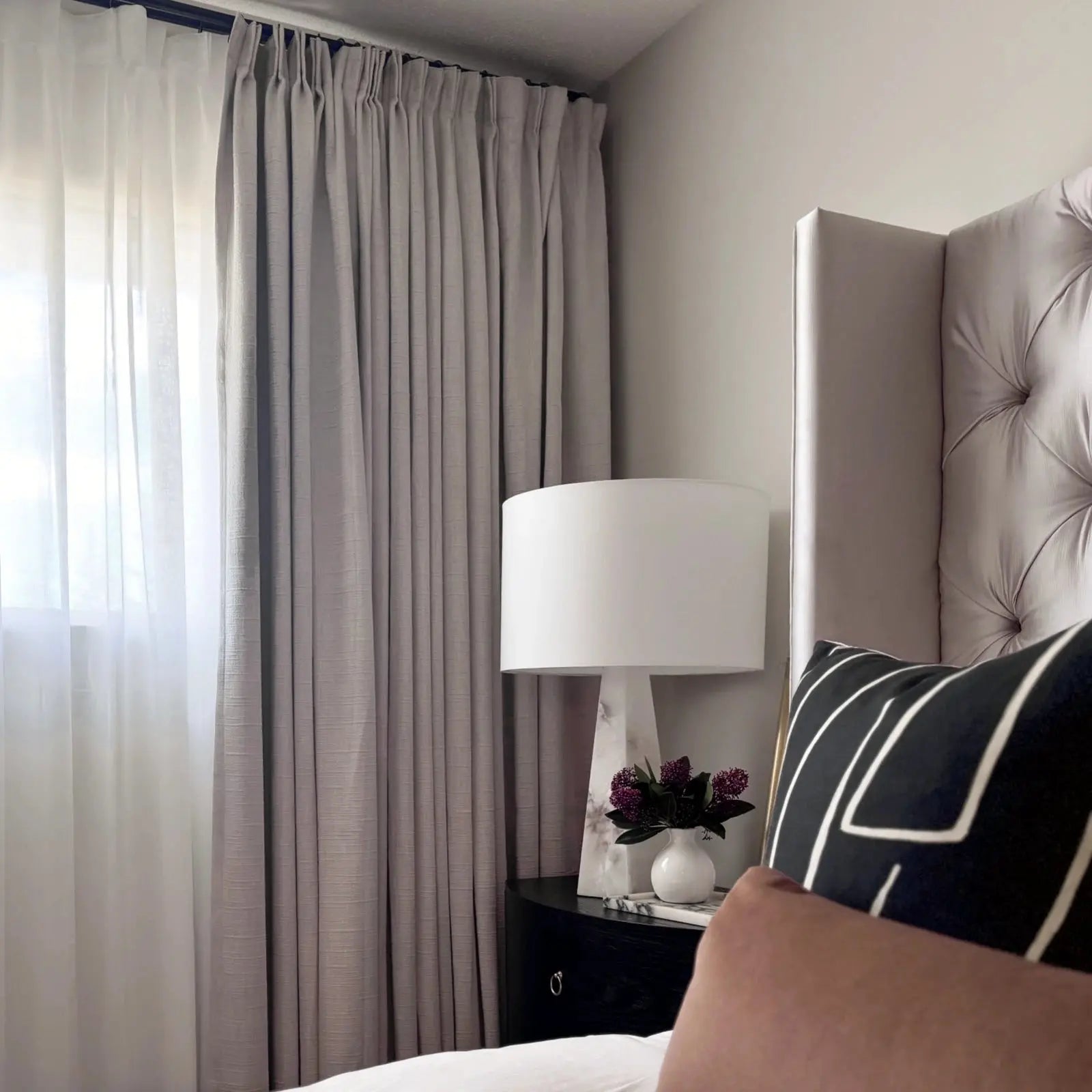 Lydia Solid Jacquard Pleated Curtains - Elegant Window Treatments for Living Room, Bedroom & Home Decor