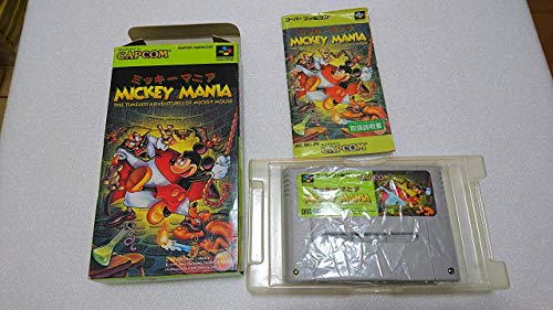 Super Famicom Mickey Mania Video Game - Classic Disney Mickey Mouse Adventure for Nintendo SNES - Perfect for Retro Gaming Enthusiasts & Disney Collectors