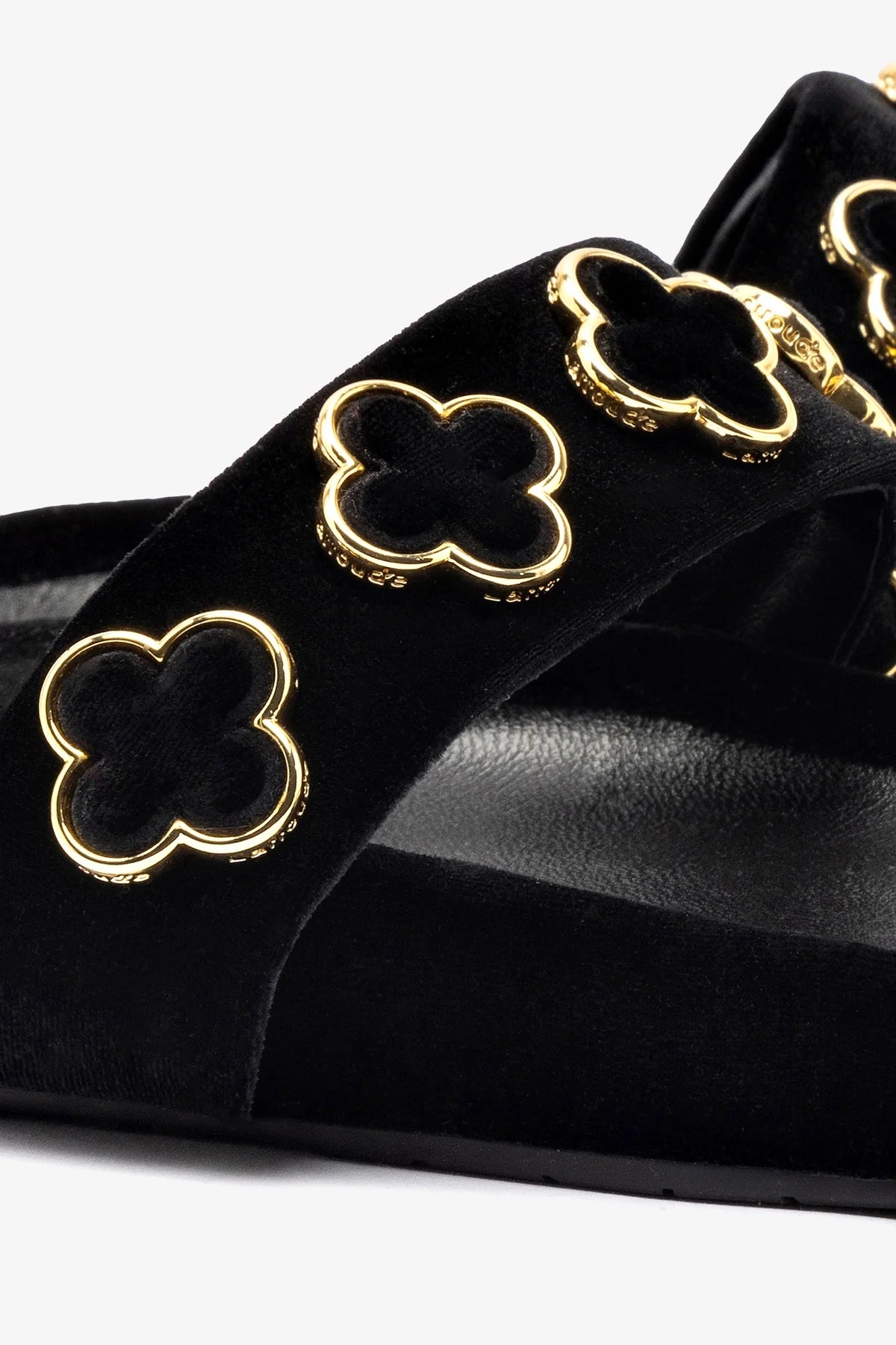 Milan Piccolo Slide In Black Velvet - Elegant Velvet Slippers for Women, Comfortable House Shoes for Indoor/Outdoor Use, Perfect for Lounging, Spa Days and Cozy Evenings at Home