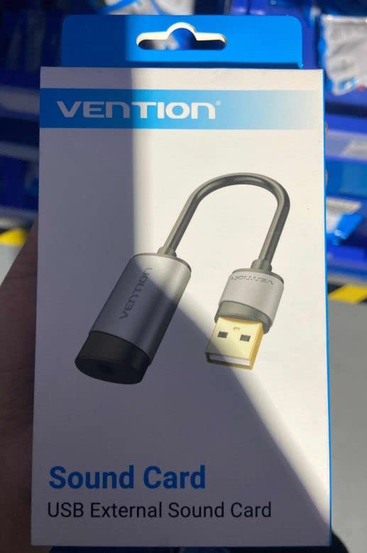 VENTION USB Sound Card Adapter - USB to 3.5mm Audio Jack Converter with TRRS Mic Support for PC, Laptop, Headset, PS5/4, Mac - Perfect for Gaming, Video Calls & Music Streaming