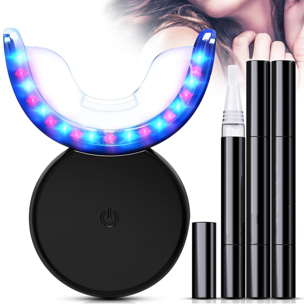 Teeth Whitening Kit for White Teeth at Home - Fast & Safe in 16 Minutes | Deep Stain Removal | Professional Dental Care Solution | Perfect for Daily Use, Special Occasions & Confidence Boosting