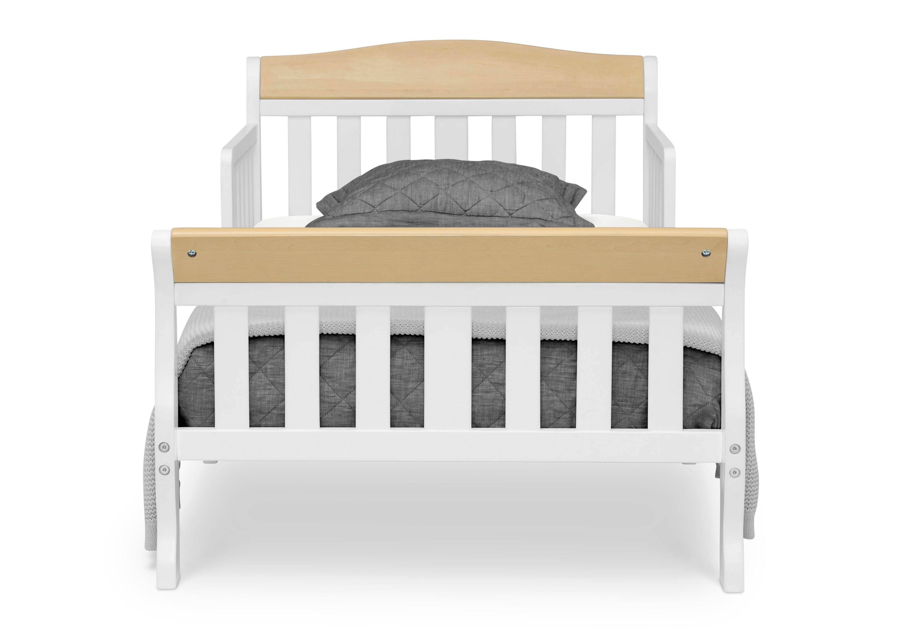 Canton Toddler Bed for Kids - Safe & Comfortable Wooden Toddler Bed with Guardrails - Perfect for Nursery, Daycare, or Kids' Room Transition from Crib