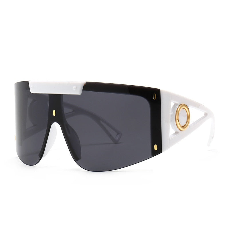 CCspace Unisex Oversized Square Sunglasses - One Lens Resin Frame (Style 46626) for Driving, Beach & Outdoor Activities