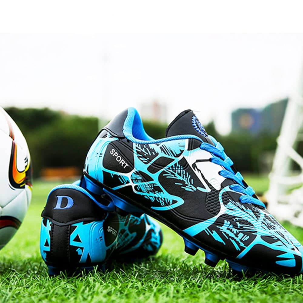 **Boys Soccer Cleats - Youth Football Boots for Kids & Teens | Breathable Comfortable Lace-Up Training Shoes for Junior Athletics | Perfect for Outdoor Soccer Practice, Games & Field Sports**