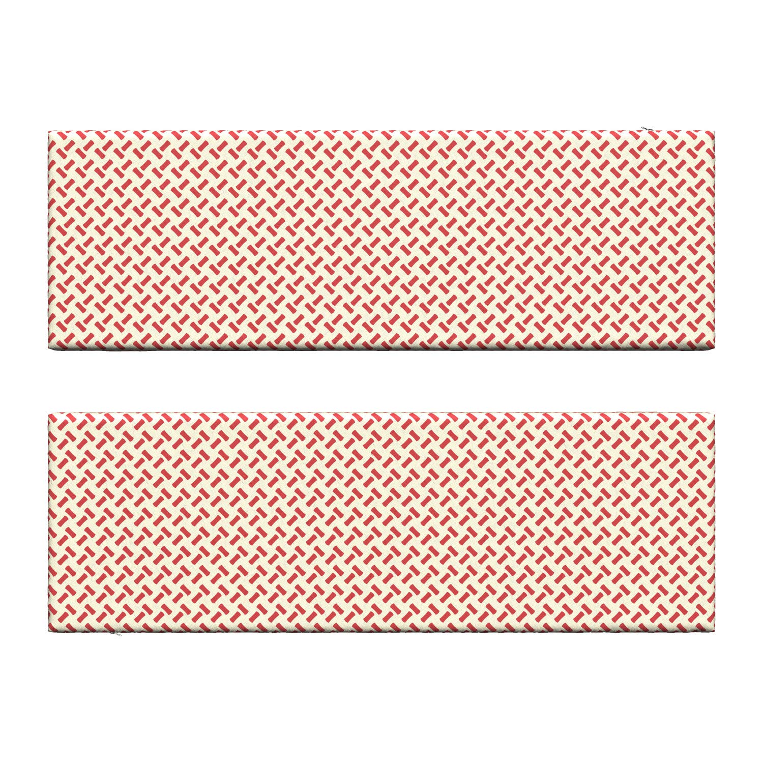 Ambesonne Abstract Bench Cushion Set of 2 - Modern Herringbone Pattern Foam Seat Pads 45