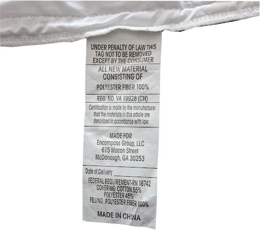Encompass Group Channel Mattress Pad with Anchor Bands - 20 Inch Deep Fitted Mattress Protector for Hotels, Dorms & Home Use - Waterproof & Hypoallergenic Bedding Cover