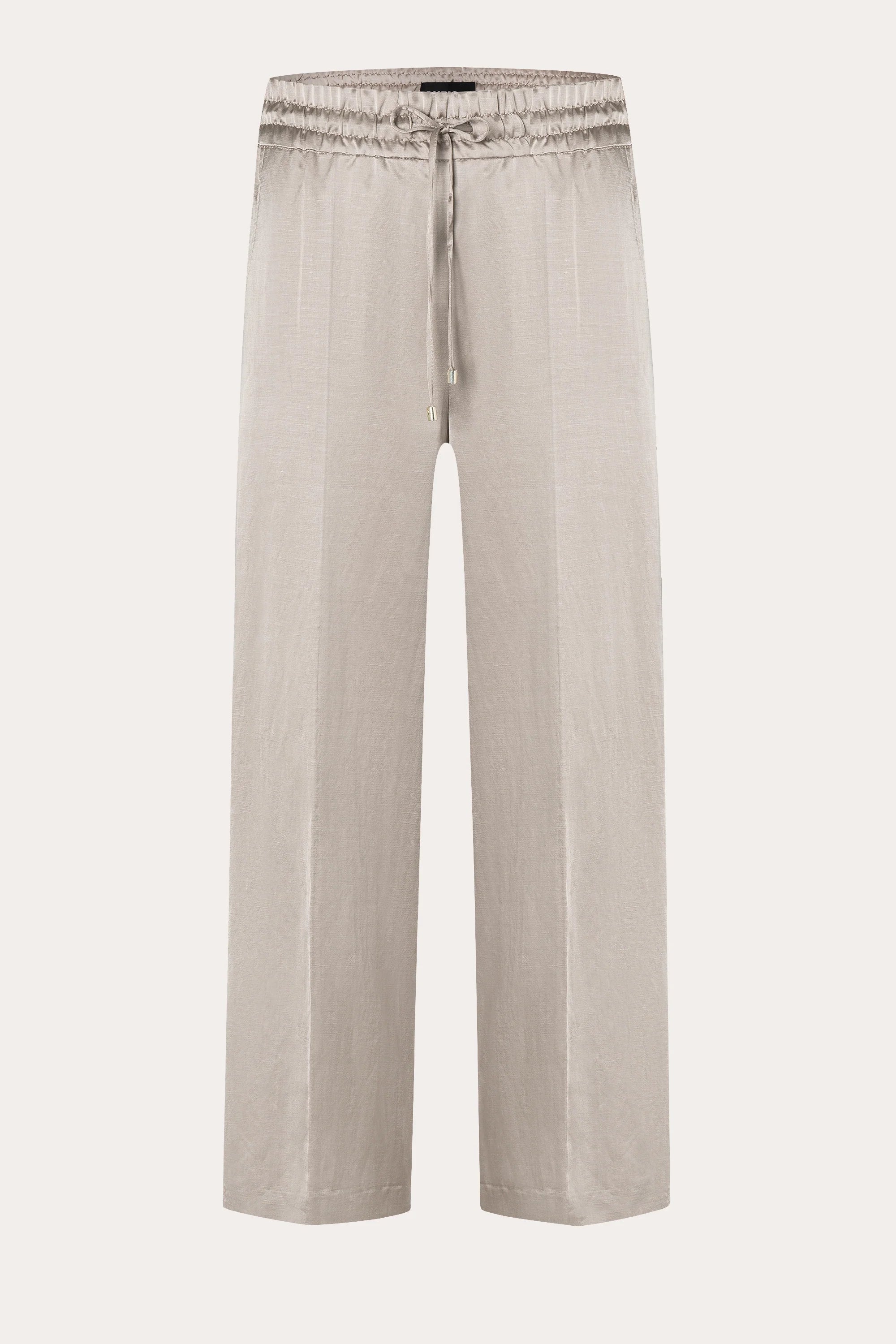 Clara Wide Leg Cropped Trousers for Women - Iron Grey High Waist Casual Pants | Perfect for Office, Travel & Everyday Wear