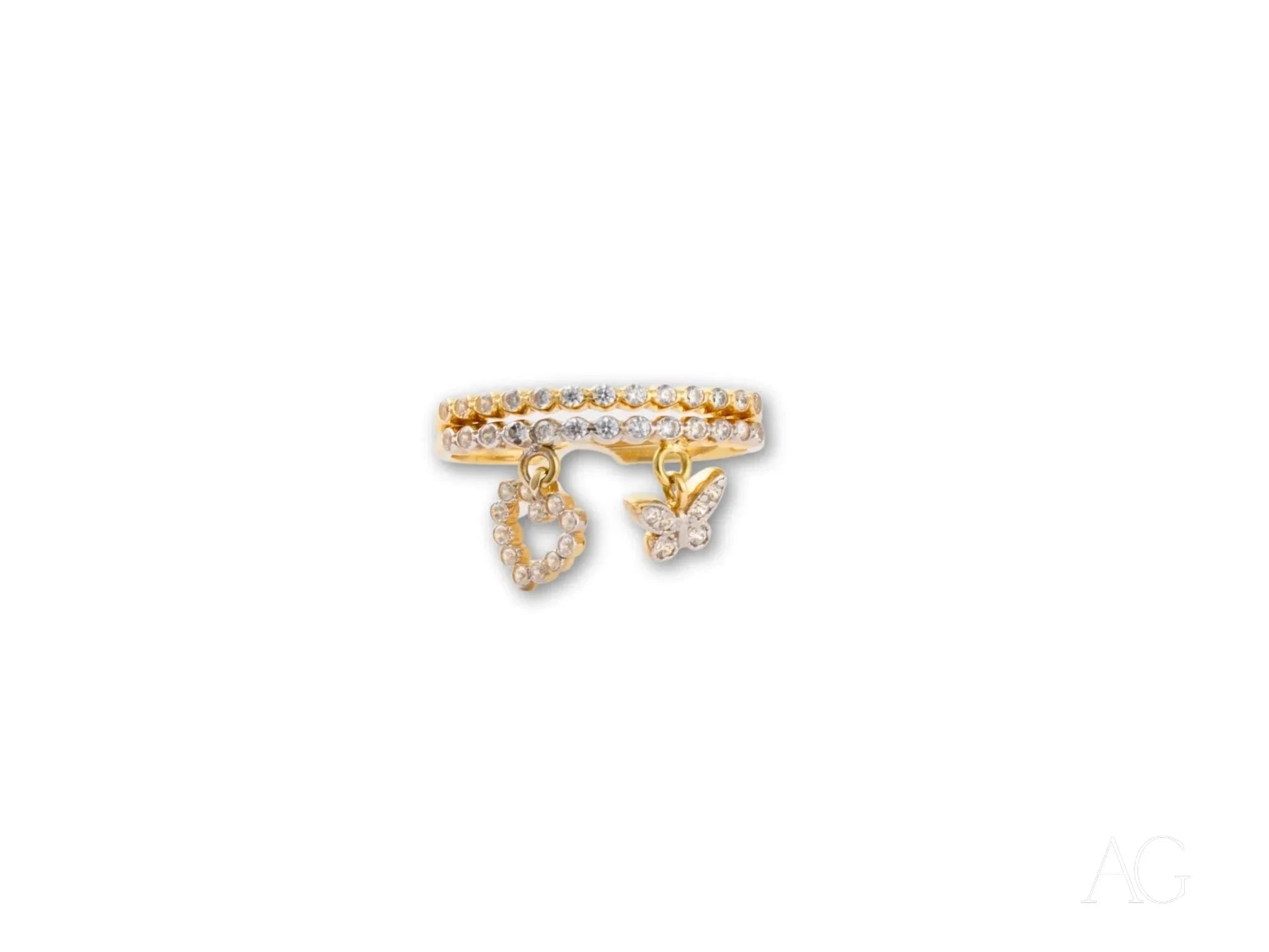 18K Yellow Gold CZ Ring for Women - Elegant Cubic Zirconia Engagement & Wedding Band - Perfect for Anniversaries, Parties & Everyday Wear