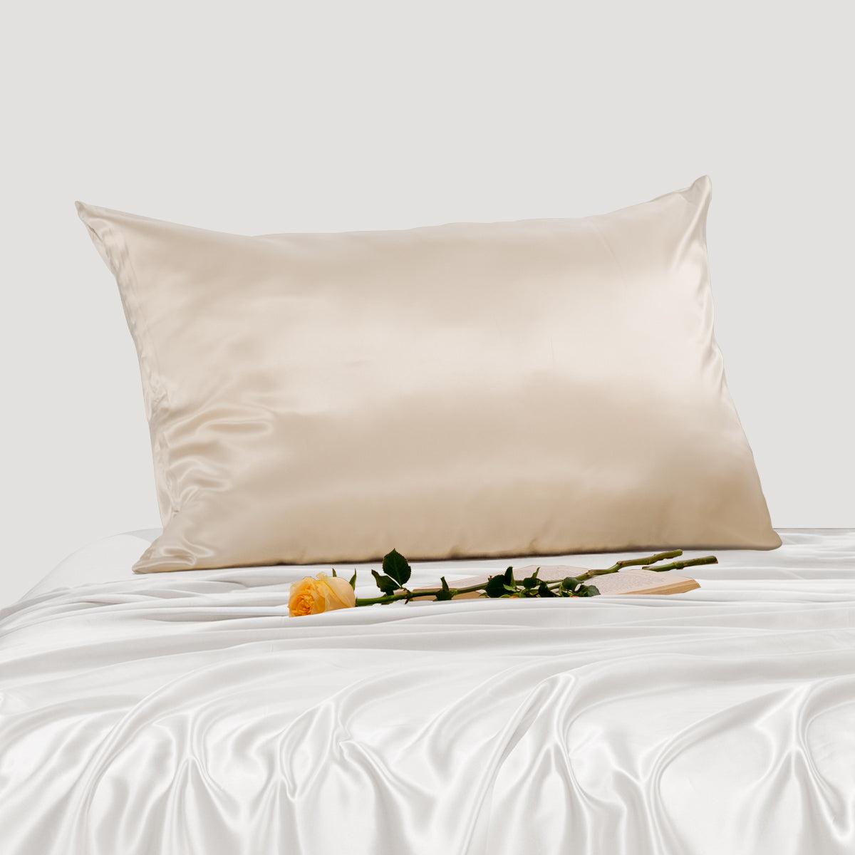 25mm 6A+ Mulberry Silk Pillowcase with Zipper - Luxury Silk Pillow Cover for Hair & Skin Care, Hypoallergenic, Cooling Sleep - Perfect for Bedroom, Travel & Gift Giving