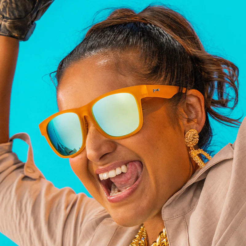 Goodr Gold Digging with Sasquatch Sunglasses - Polarized UV Protection Sports & Running Shades for Men & Women - Perfect for Outdoor Activities, Hiking, and Beach Adventures