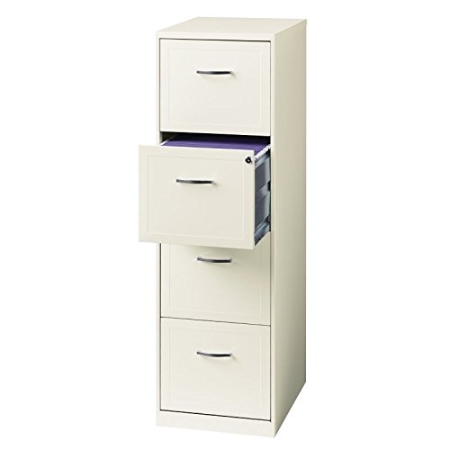 Hirsh Industries 4-Drawer Vertical File Cabinet with Wheels - Heavy Duty Commercial Mobile Storage Cabinet for Office, Home, or School Organization