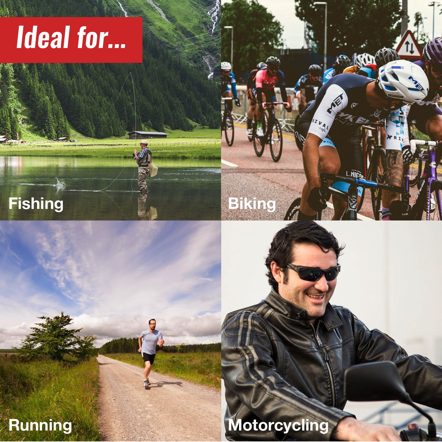 UV400 Polarized Cycling Sunglasses for Men & Women - Lightweight Sports Sunglasses for Biking, Running, Outdoor Activities - Perfect for Road Cycling, Mountain Biking & Outdoor Adventures