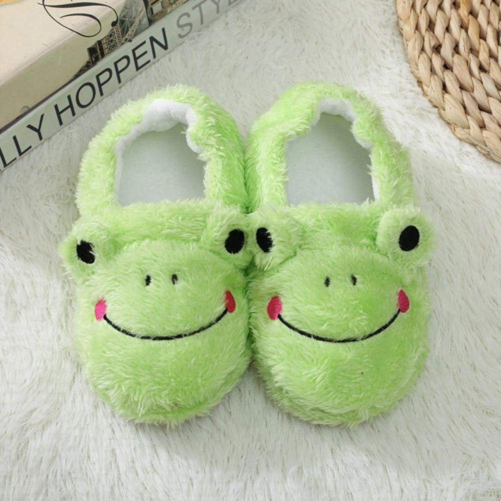 **Adorable Frog Slippers for Toddlers - Warm Winter House Shoes for Boys & Girls - Soft Cotton Indoor Bedroom Slippers - Perfect for Playtime & Cozy Home Wear**