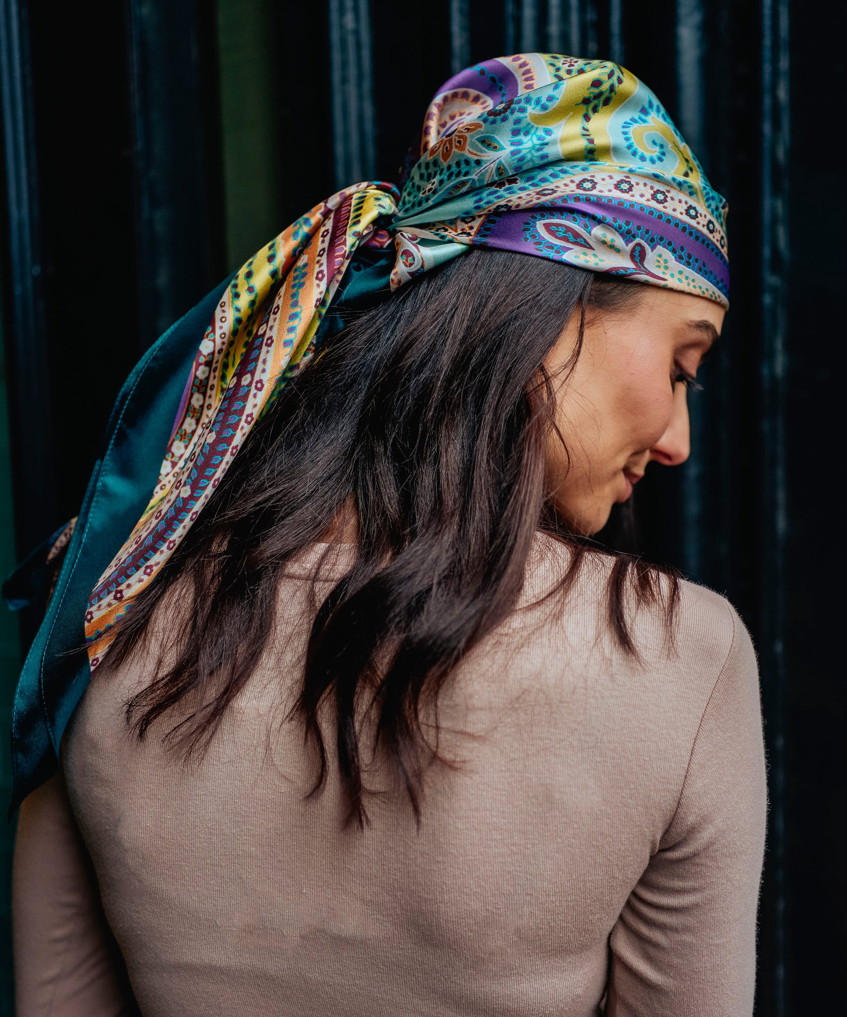 Parlor Paisley 35 Silk Square Scarf - Luxury Fashion Accessory for Women, Elegant Head Wrap & Neck Scarf - Perfect for Parties, Weddings & Office Wear