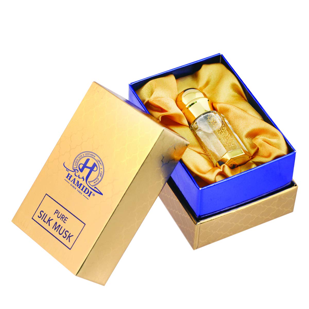 Hamidi Pure Silk Musk 0.2 oz /6 ml Alcohol-Free Concentrated Perfume Oil - Floral Musky Fragrance for Women, Long-Lasting Attar for Daily Wear, Special Occasions & Gift Giving