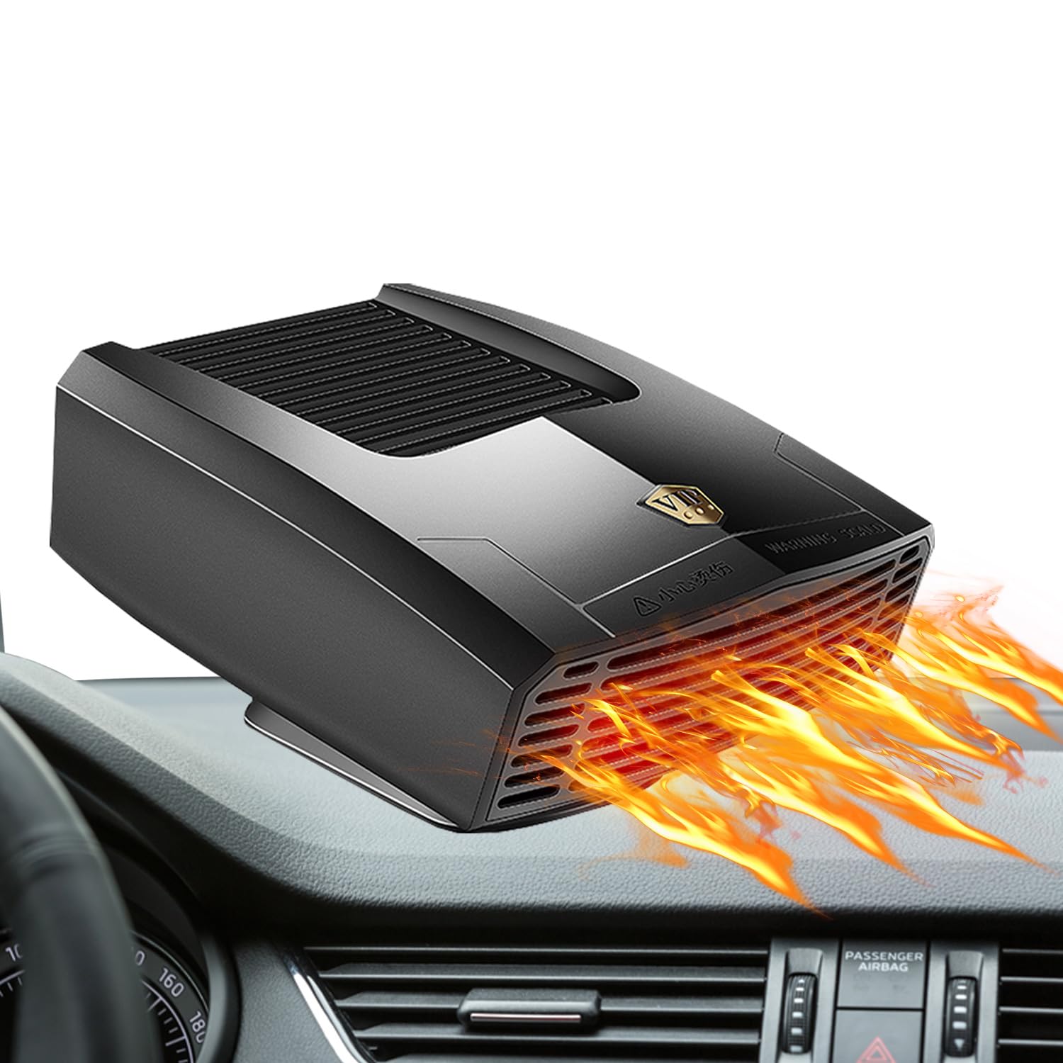 12V 200W Portable Car Heater - 360° Rotatable Auto Defroster & Windshield Demister with Cigarette Lighter Plug for SUV, Truck, Jeep, MPV - Perfect for Winter Driving & Quick Defogging