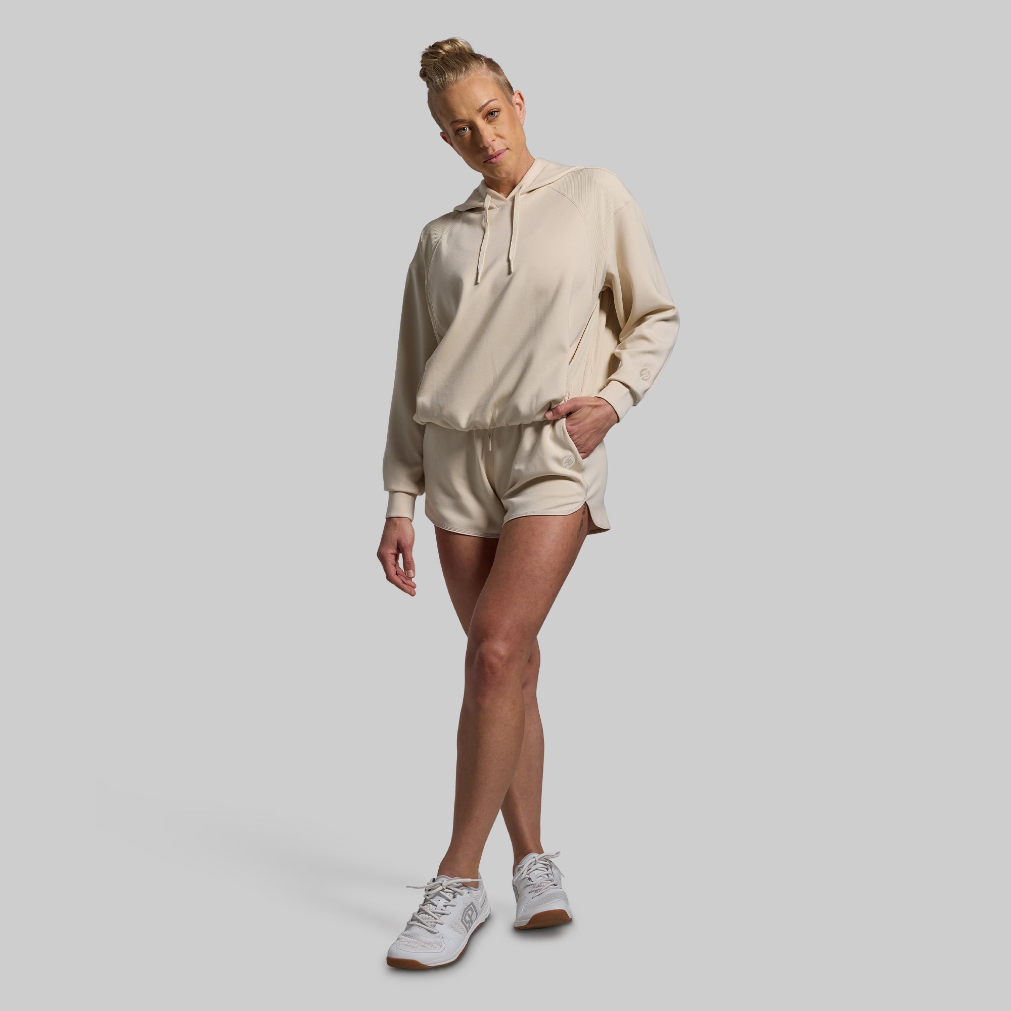 Premium Lounge Lux Hoodie for Women & Men - Soft Fleece Pullover Sweatshirt (Oatmeal) - Cozy Loungewear for Home, Travel & Casual Outings