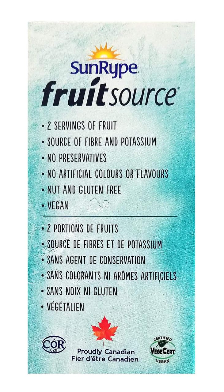Sunrype 100% Natural Fruit Bars - 30 Count, 3 Delicious Flavors (Strawberry, Raspberry, Apple), Gluten-Free & Vegan Snacks - Imported from Canada | Perfect for Lunchboxes, Hiking & Healthy On-the-Go Snacking