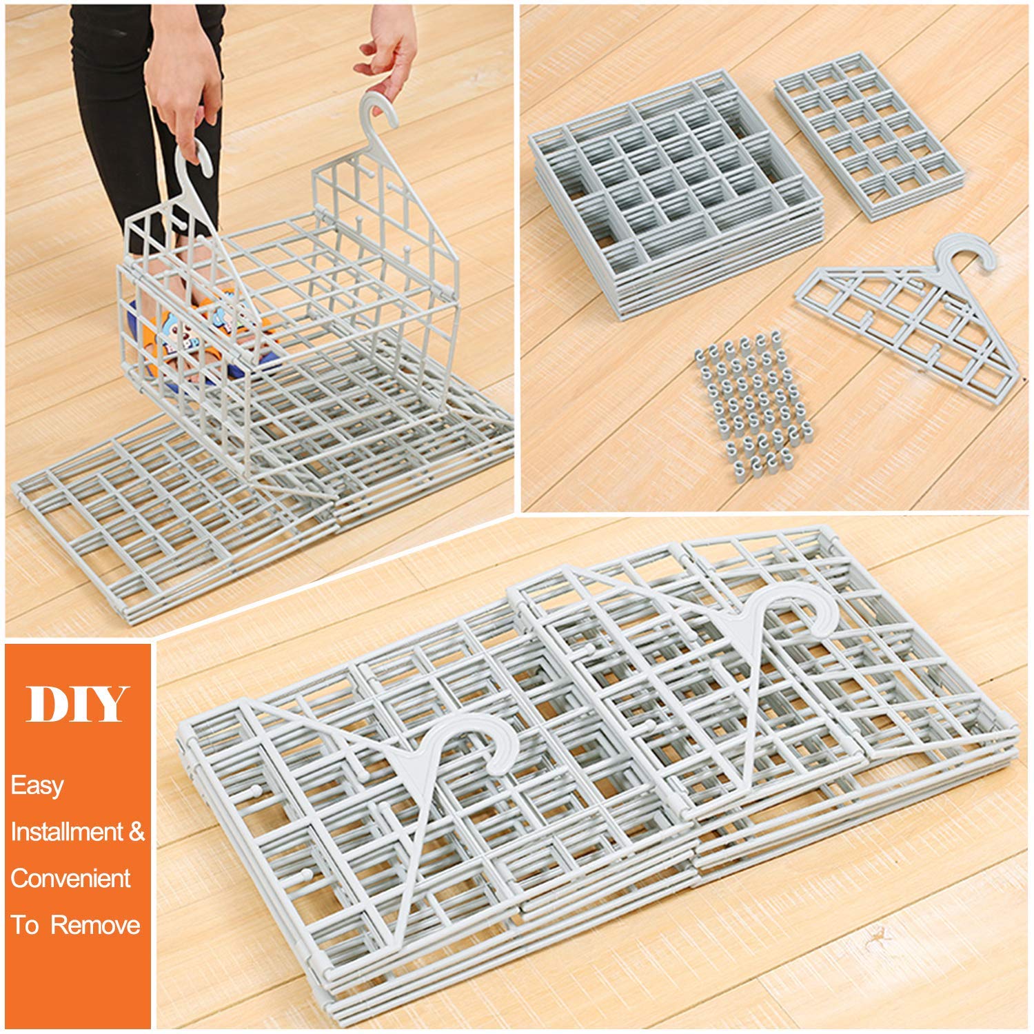 Foldable Hanging Closet Organizer - 5-Layer Space Saving Wardrobe Storage Rack for Clothes, Shoes & Accessories | Perfect for Small Spaces, Dorm Rooms & Apartment Organization