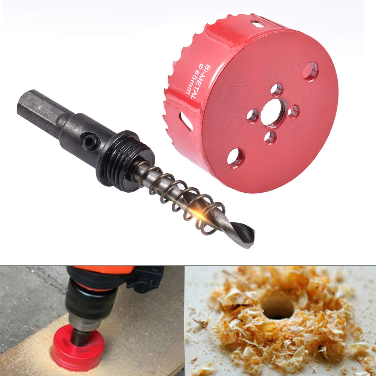 85mm KATUR Bi-Metal Hole Saw - High Speed Drill Bit for Cutting Soft Metal, Drywall, Plastic, Wood & Fiberboard - Ideal for DIY Projects, Home Renovation & Construction Work