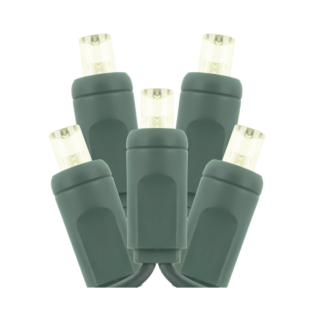 5MM Green LED Light Strand with Green Wire - Perfect for Christmas Tree Decorations, Party Lights, and Home DIY Projects