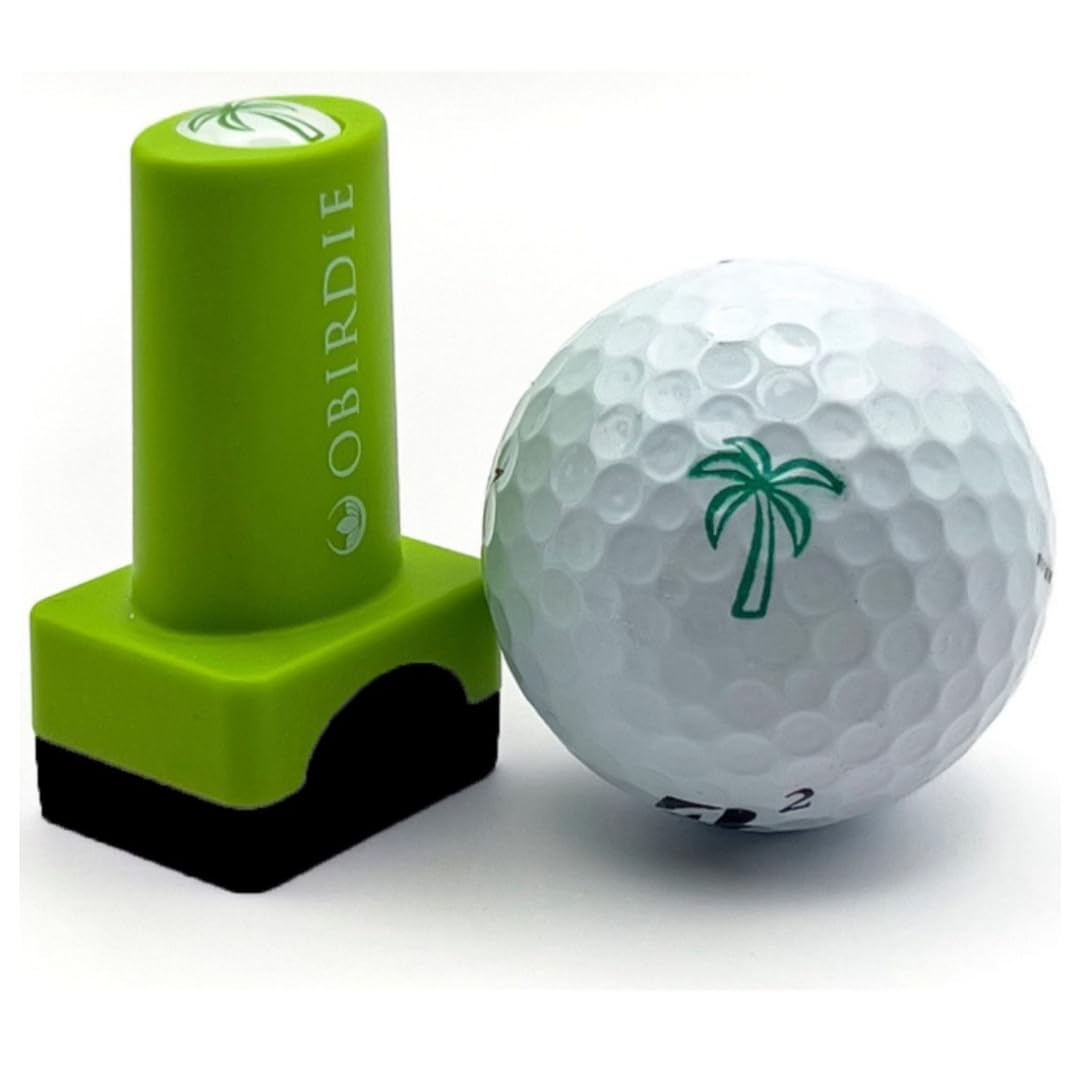 Self-Inking Golf Ball Stamp - Fast-Drying Waterproof Golf Ball Marker | Reusable Golf Accessories for Women & Men | Perfect Golfer Gift & Golf Gadgets | Great for Personalizing Golf Balls & Scorecards