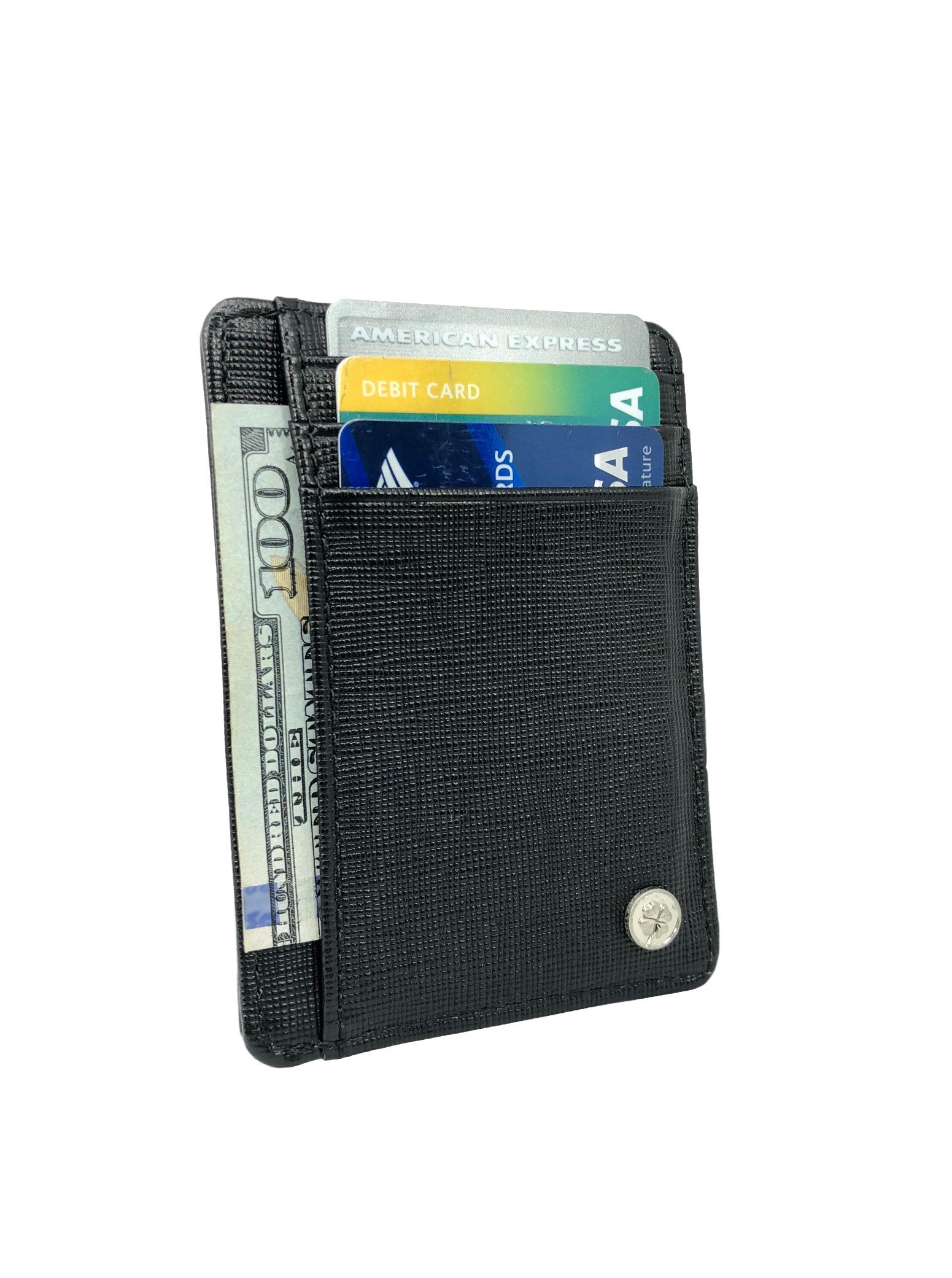Genuine Leather Slim RFID Blocking Wallet for Men - Minimalist Golf Wallet - Essential Golf Accessories for Everyday Use & Travel