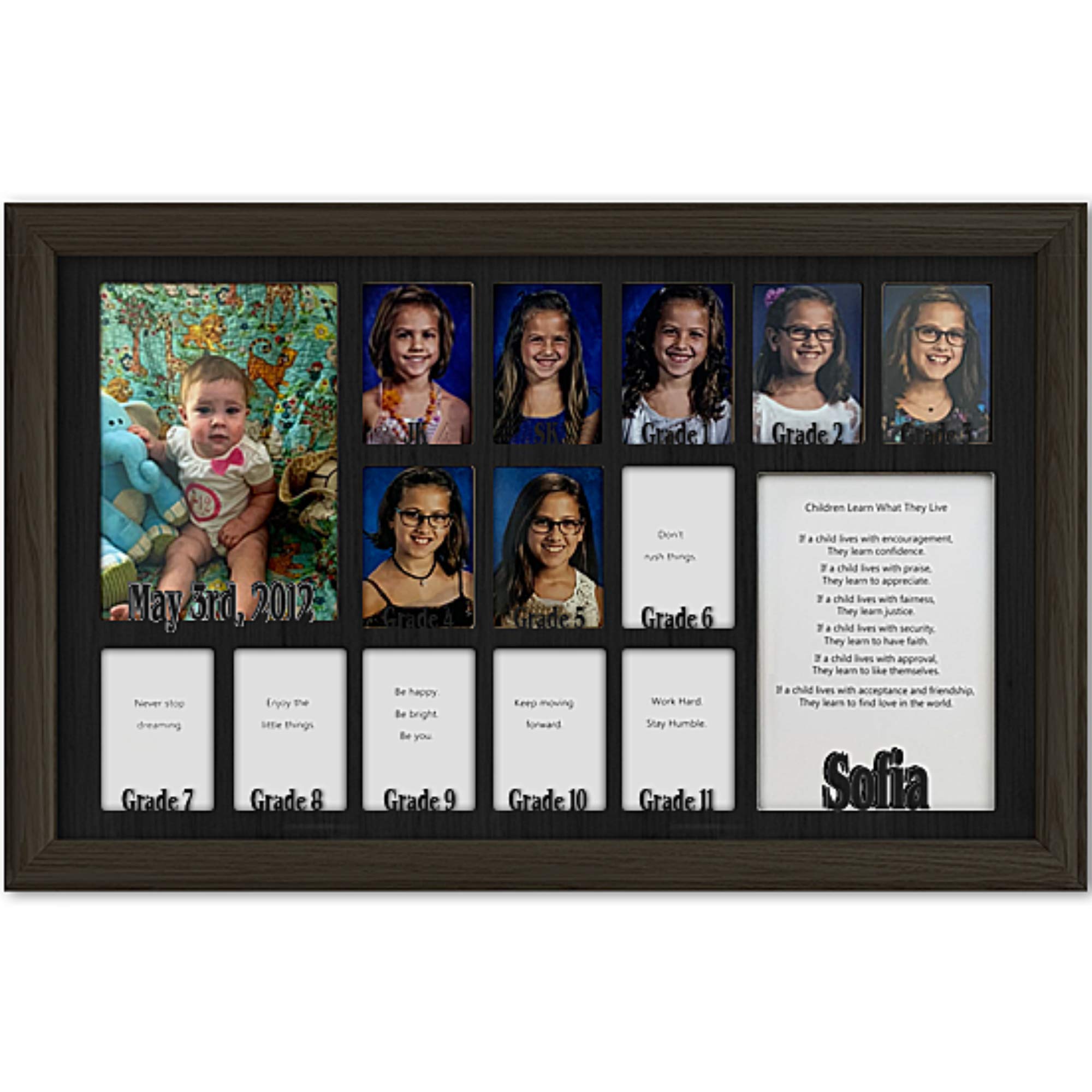 Personalized Northland School-Years Picture Frame - Holds Twelve 2.5