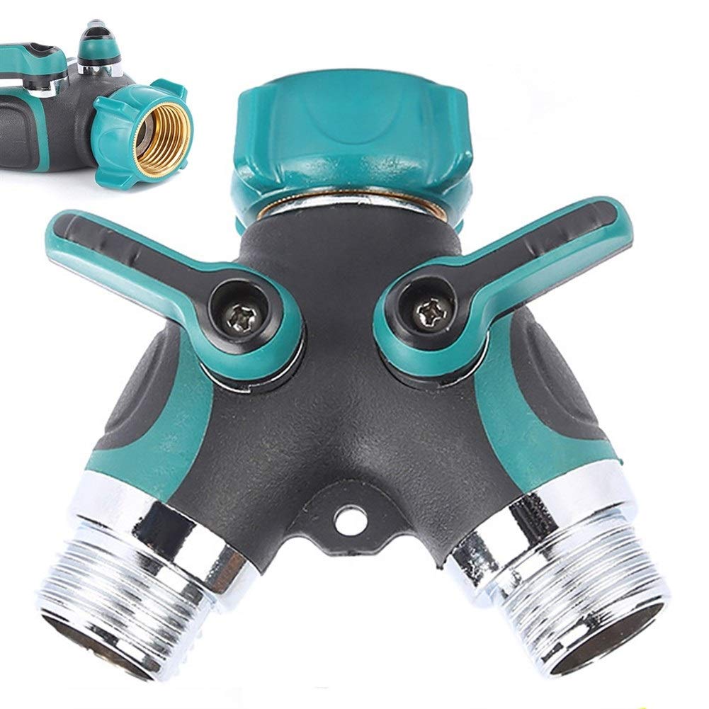 Y-Type Garden Water Splitter - Dual Outlet Tap Connector for Efficient Irrigation & Lawn Care | Quick Connect Fitting for Home Gardening, Sprinkler Systems & Outdoor Watering