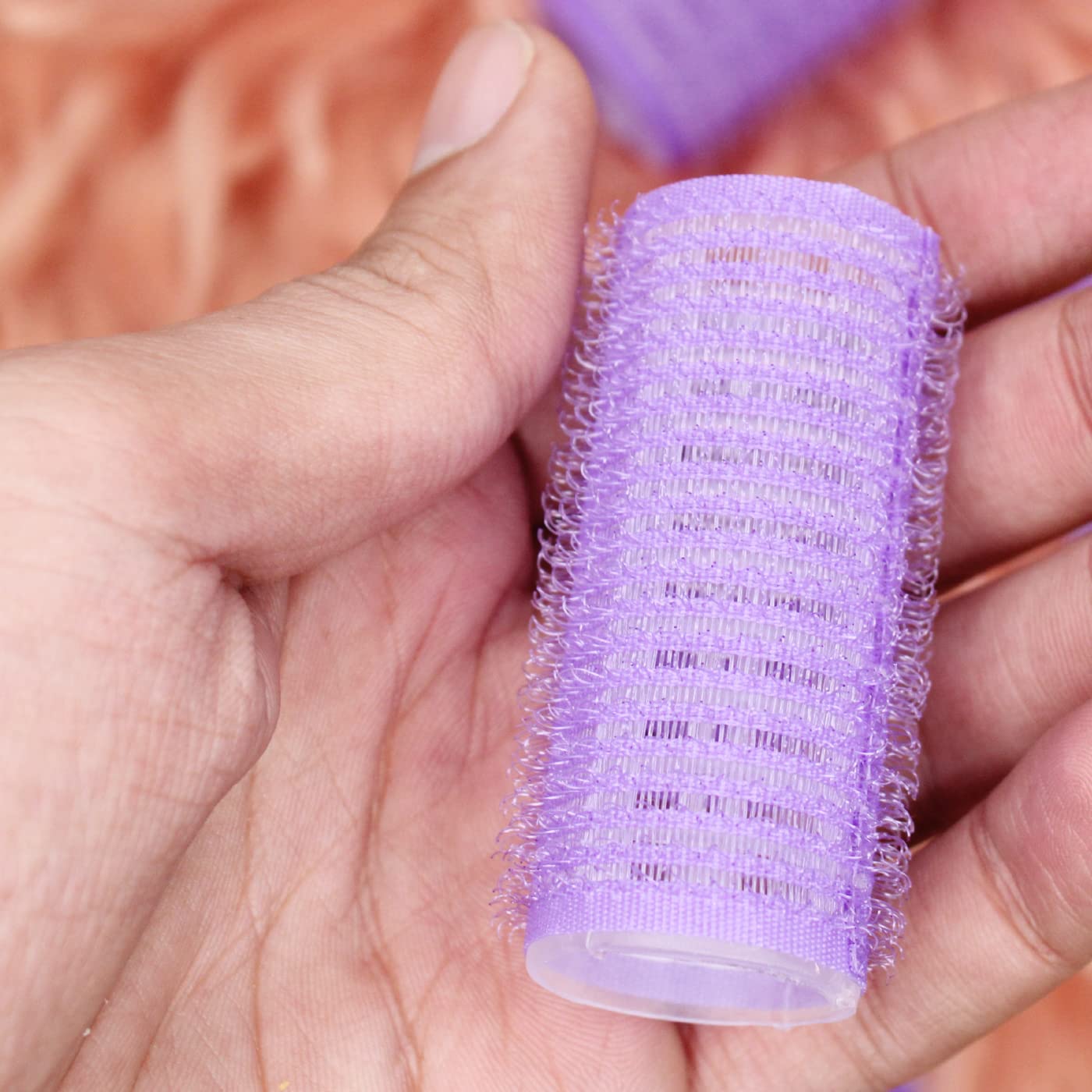 Wizme 6-Pack Self-Grip Hair Rollers for Long Hair - No Heat Curling Rods with Clips for Natural Waves & Volume | Perfect for Home Styling, Salon Looks & Special Occasions
